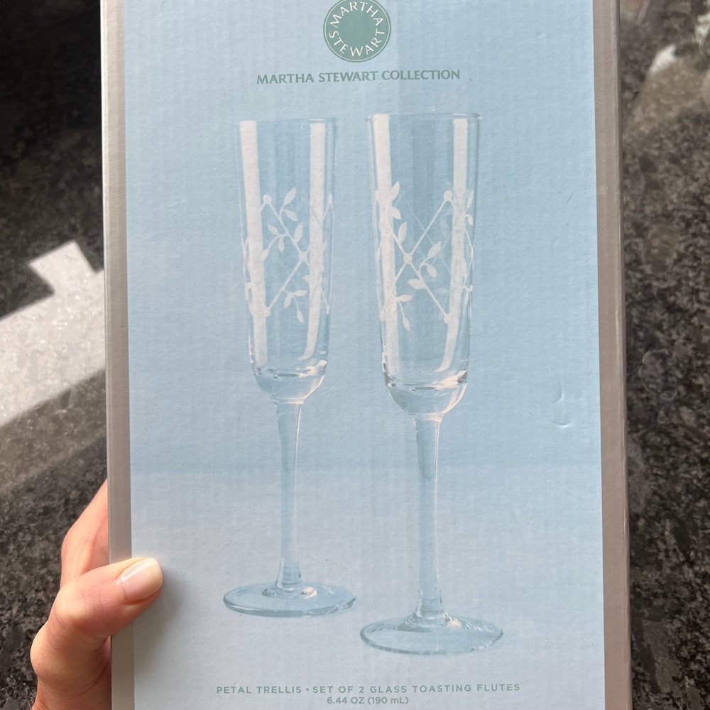 Martha Stewart Toasting Champagne Flutes